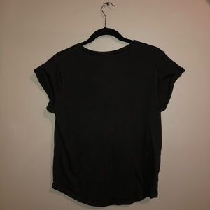 Pink basic black Tee